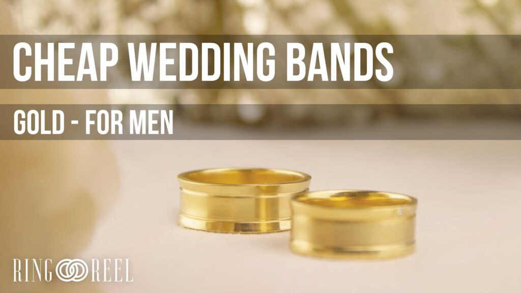 cheap gold wedding bands for men