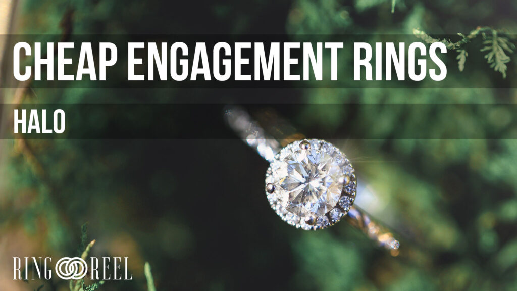cheap halo engagement rings