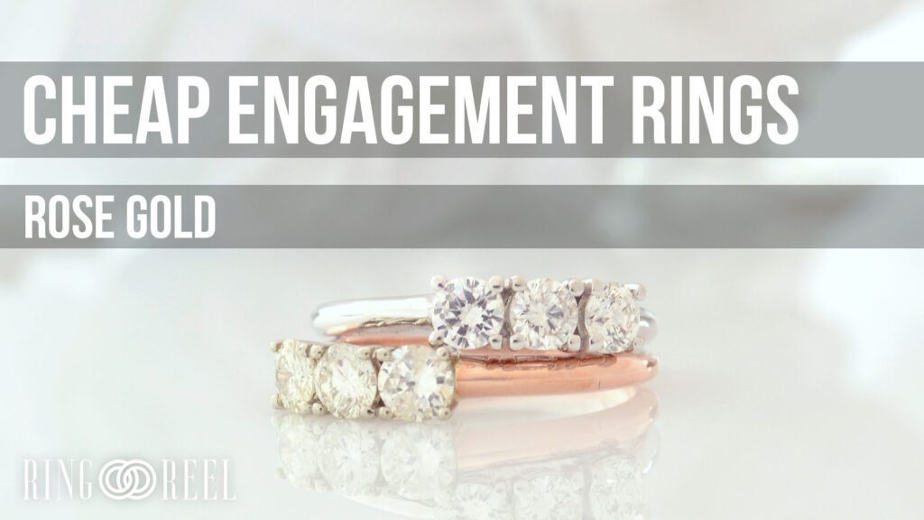 cheap rose gold engagement rings